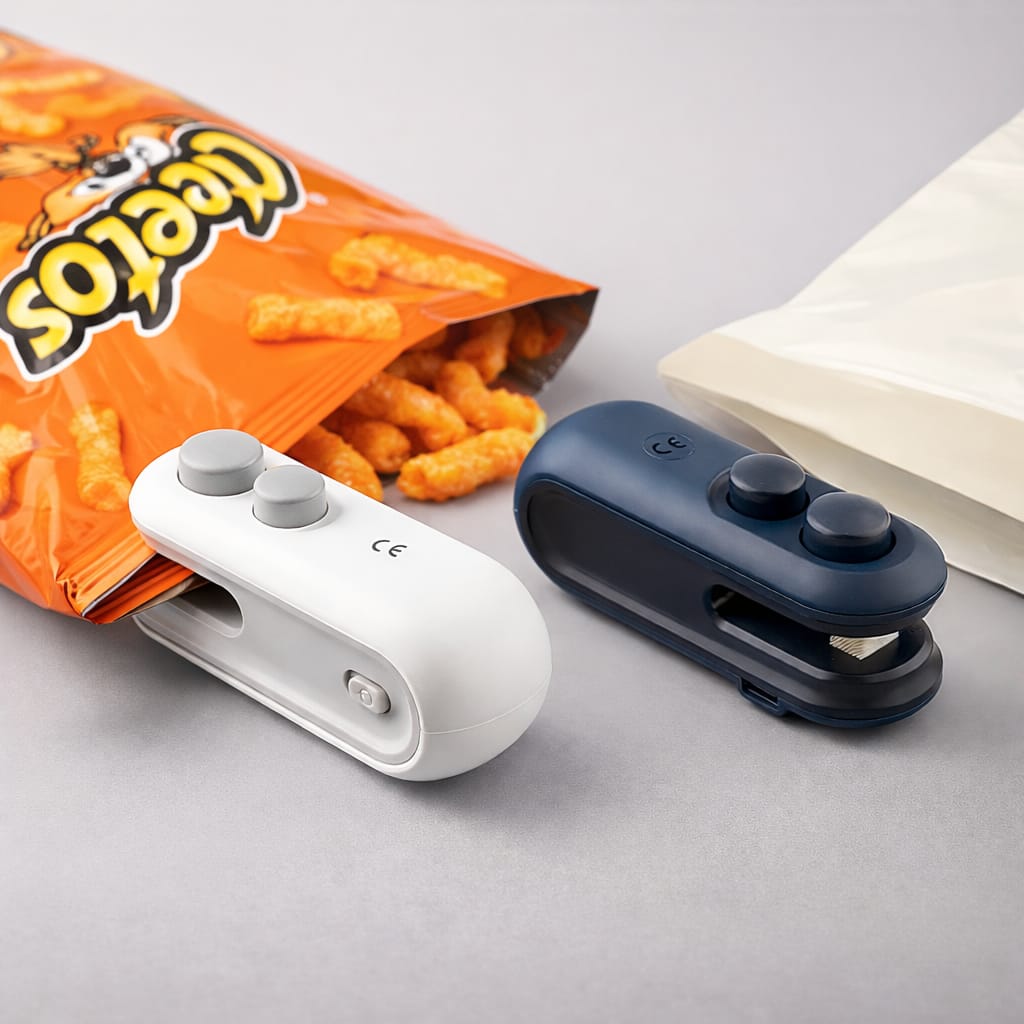 Portable USB Bag Sealer with Cutter | Food Freshness Heat Sealing Tool
