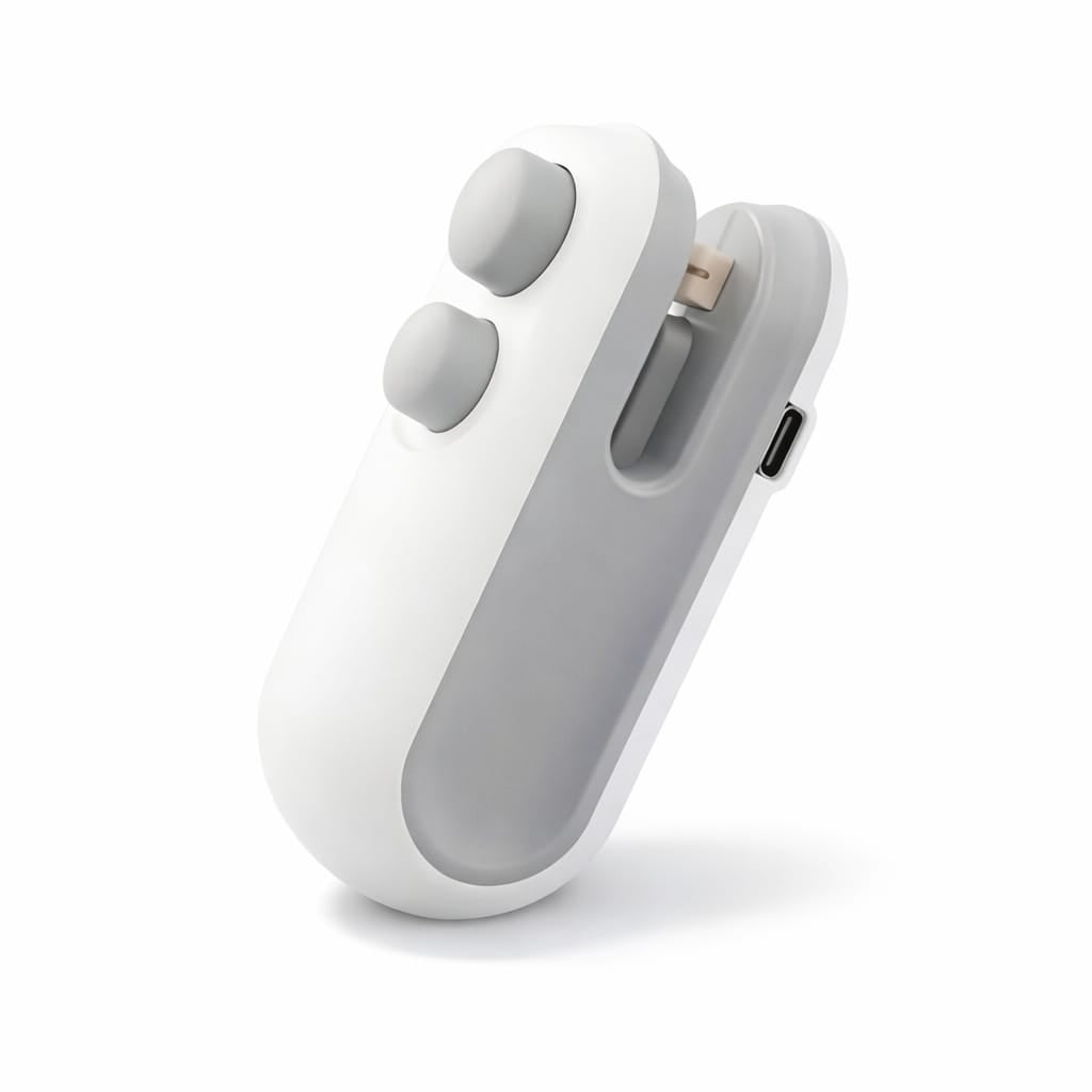 Portable USB Bag Sealer with Cutter | Food Freshness Heat Sealing Tool