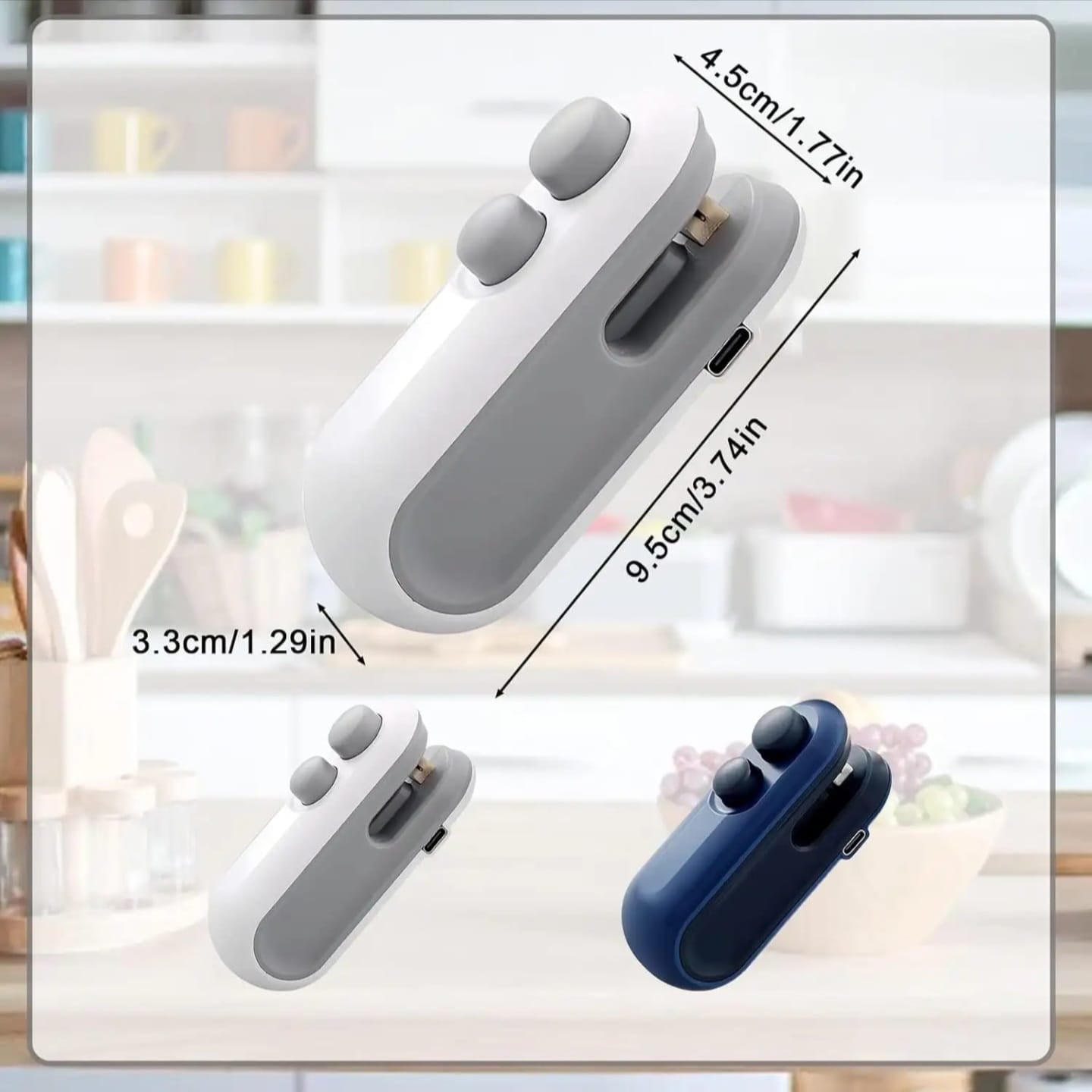 Portable USB Bag Sealer with Cutter | Food Freshness Heat Sealing Tool