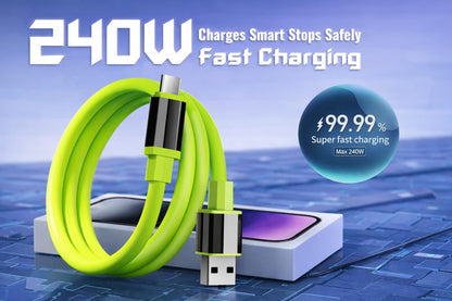 USB-A to Type-C Fast Charging Cable | Soft Silicone, Durable Design